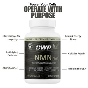 NMN Resveratrol | Supplement | Anti-Aging Energy & Longevity Support | Focus, Brain and Metabolic Health | Made in USA
