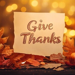 Samsung Frame TV Digital Decoration &quot;Give Thanks&quot;