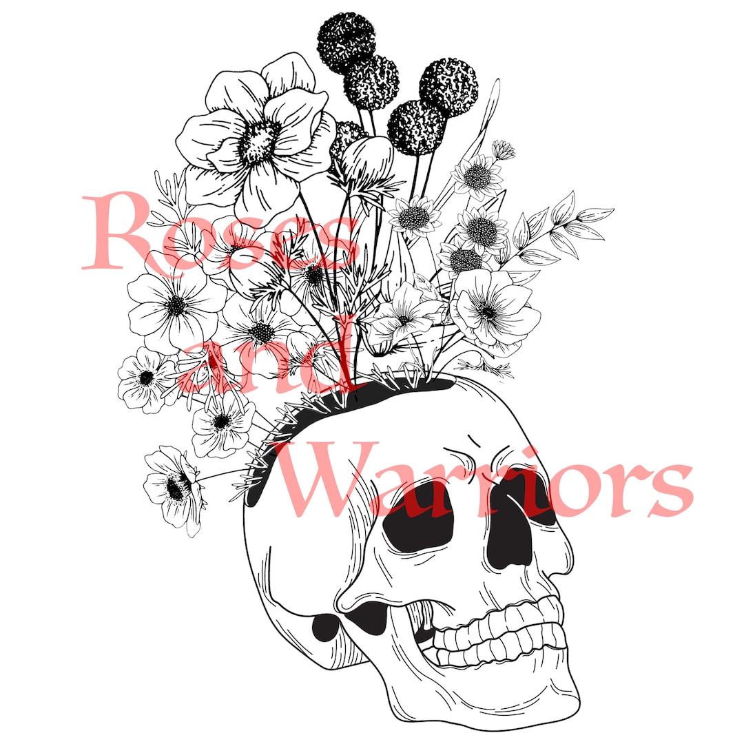 月乃カエル　Skull in the Flowers Bougainvillea flowers skull 💀 Nature - was the inspiration