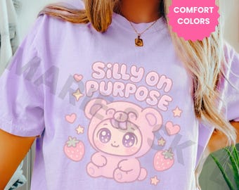 Cutecore Shirt, Silly On Purpose, Cutecore, Strawberry Shirt, Preppy Stuff, Kawaii Clothing, Kawaii Fashion, Cutecore Clothing, Humor Shirt