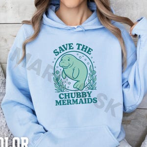 Manatee Sweatshirt, Manatee, Ocean Inspired Style, Respect The Locals, Ocean Life Shirt Beachy Sweatshirt Oceancore Save the Chubby Mermaids
