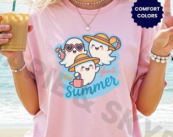 Hot Ghoul Summer, Summerween Shirt, Womensclothing, Summerween, Summerween Shirt Halloween, Stay Spooky Shirt, Coquette Ghost Shirt