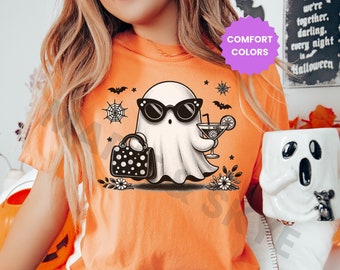 Boo Jee Shirt, Halloween Ghost Shirt, Boo Shirt, Spooky Ghost Shirt, Spooky Season Ghost Shirt, Spooky Vibes Shirt, Boujee Ghost Drink Shirt