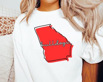 Georgia Bulldogs Sweatshirt Georgia Bulldogs Go Dawgs Shirt Athens Georgia Georgia Bulldog Tshirt Georgia Bulldog Fan Georgia Football