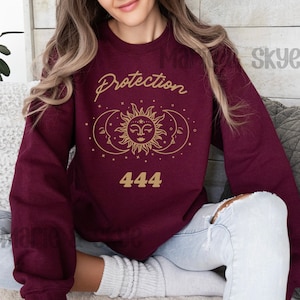 Angel Numbers 444 Angel Number Hoodie Angel Numbers Sweatshirt Protection Sweatshirt Angel Numbers Crewneck Angel Number Clothes 444