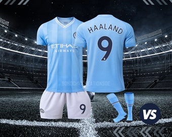 23-24 Manchester City thuisvoetbalshirt, Haaland,Foden,Grealish,De Bruyne, kindertrui, jeugdmaten, The Sky Blues