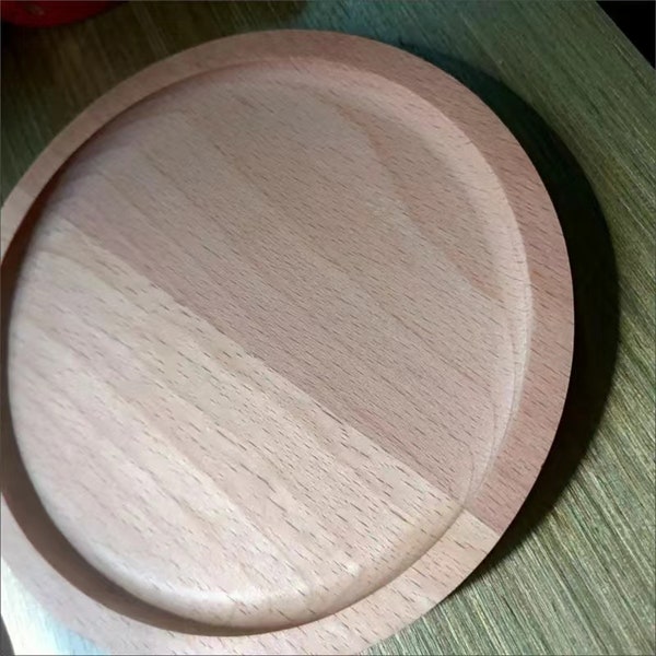 Jujube Wood 12cm Wooden Plate: Solid Wood Dessert Plate for Western Cuisine, Baking, Kitchenware, Cup Coaste