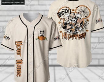 Personalisiertes Disney Mickey Shirt, Mickey Boo Horror Baseball Jersey, Disney Cartoon Jersey, Mickey and Friends Scary Tee, Magic Kingdom Geschenk