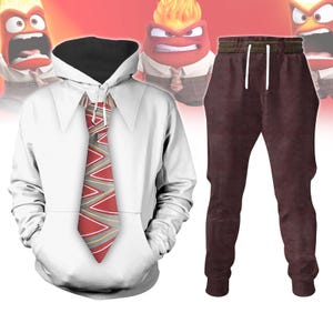 Anger Inside Out 2 Chrismas Hoodie, Anger Cosplay Legging Women, Disney Movie Yoga Pants, Pixar Fans Outfits, Disney Movie Costume Shirt