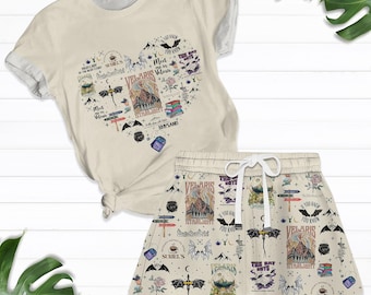 Velaris City of Starlight T-Shirt And Short, Acotar Short Pajamas, Acotar Merch Loungewear, Book Lover Gift, Velaris Summer Short And Tshirt