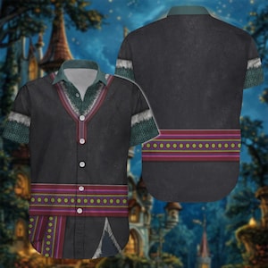 Halloween Kristoff Frozen Costume Button Shirt, Frozen 2 Shirt, Disney Hawaiian Shirt, Disneyland Cosplay Shirt, Magic Kingdom Shirt