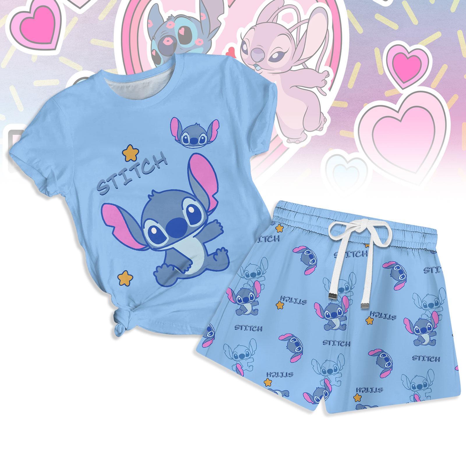 Conjunto Mujer Vestir Dos Piezas Disney Stitch Pijamas, Disney
