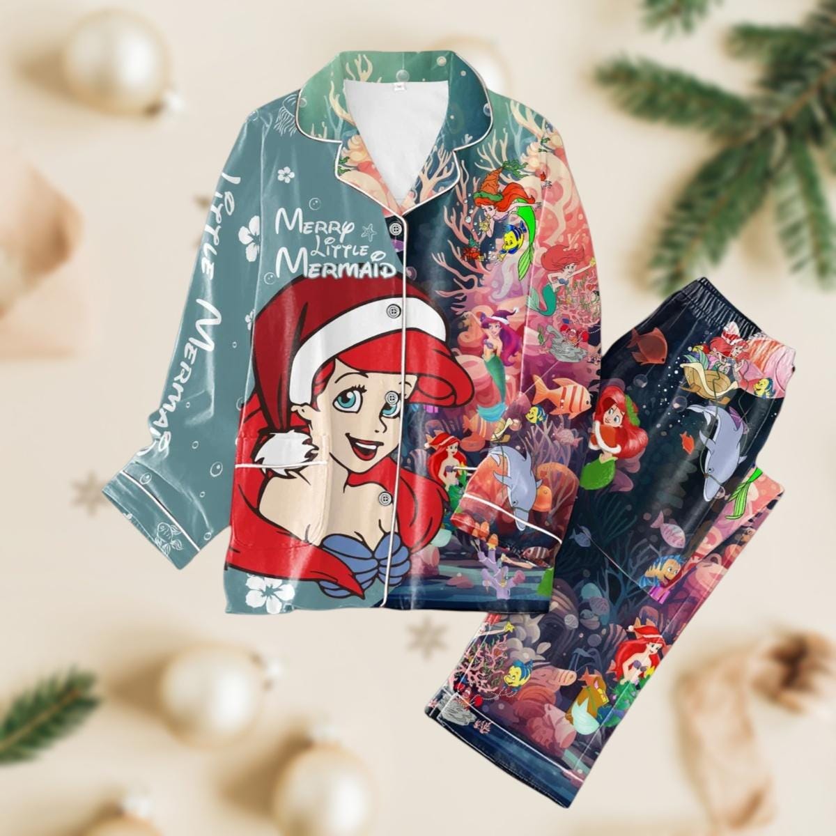 Little mermaid pjs adults hotsell