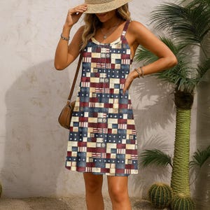 Patchwork American Flag Dress - Etsy