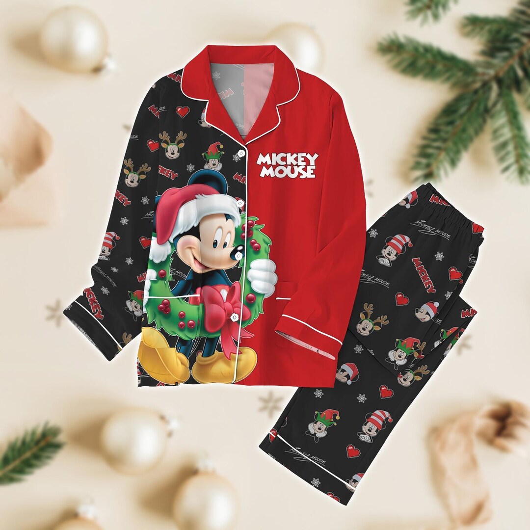 Mickeychristmas long sleeve & pants lounge set