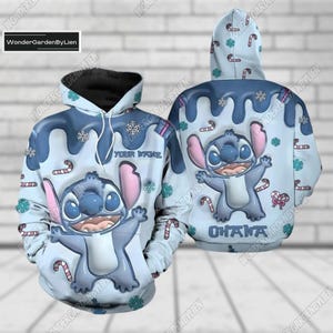 Personalized Stitch Hoodie Legging Set, Halloween Stitch Ohana Hoodie, Lilo And Stitch 3D Yoga Pants, Disney Cartoon Unisex Hoodie