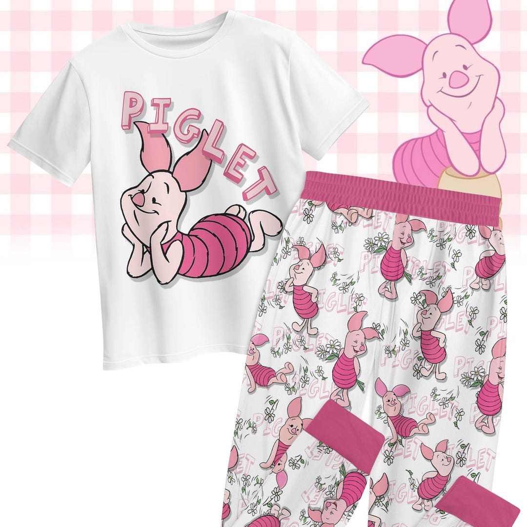 Piglet 3d Shirt Pant Set, Disney Cartoon Pajamas, Winnie the Pooh Movie ...