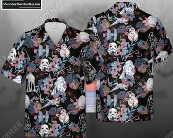 Star Wars 20th Anniversary Hawaiian Shirt, Galaxy's Edge Button Shirt, Darth Vader Tropical T-Shirt, Aloha Vacation Shirt For Men
