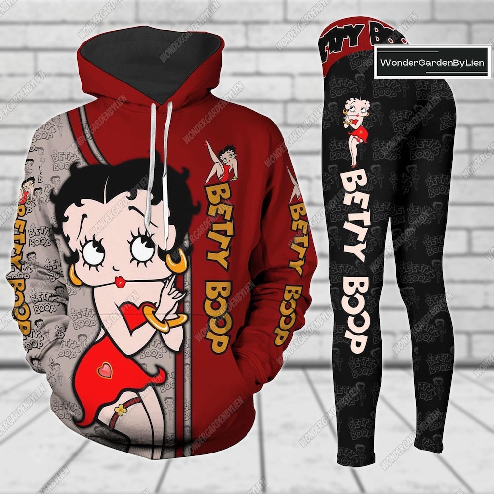Alwaysky Style Halloween Betty Boop Hoodie Leggings, Betty Boop Hoodie Women, Betty Boop 3D Hoodies, Betty Boop Kiss Trendy Legging, Betty Boop Fan Gift