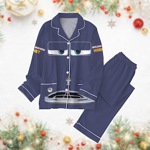 Doc Hudson Car Pajamas, Cars Fabulous Hudson Hornet Cosplay Pj Set, Disney Pixar Car Movie, Lightning Mcqueen 95 Matching Pajamas