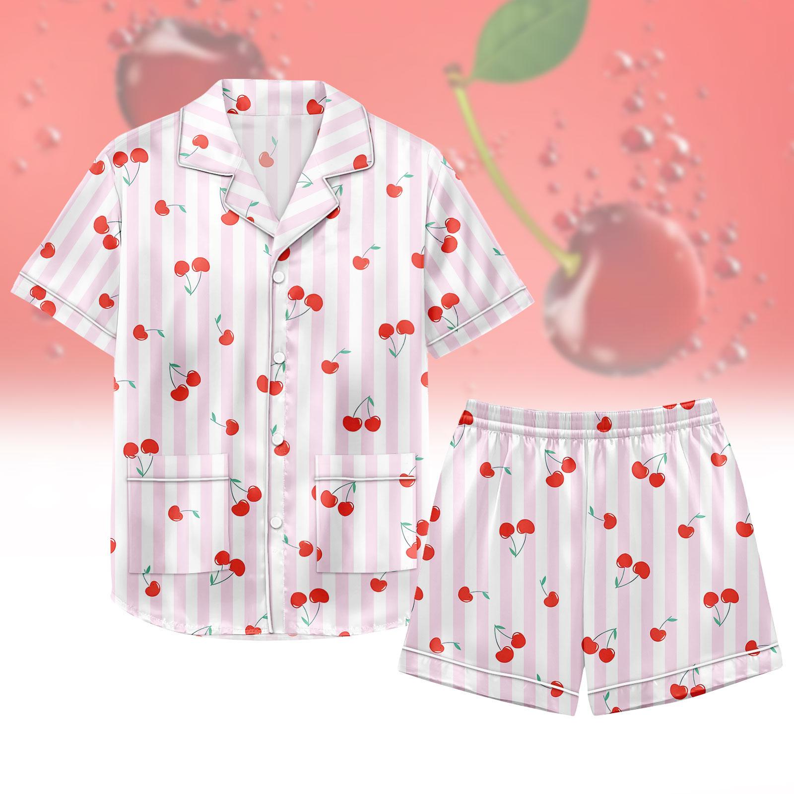 herlipto Cherry Pattern PJ Set Her lip to cherry pattern PJ set