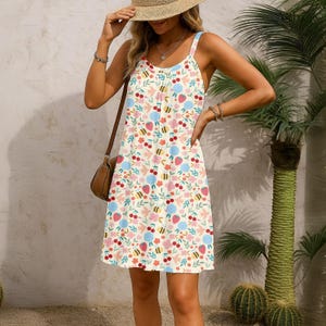 funny summer dress ALAZA Duck Coral Reef Women's Sun Dress Sleeveless with Pockets S Multicoloured at Amazon Women's Clothing store 5% spandex) Funny Hawaii Mango Hip Hop
