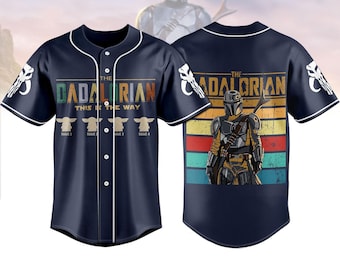 Star Wars Dadalorian honkbalshirt, The Dadalorian This Is The Way jersey, gepersonaliseerd vader- en kinderT-shirt, Star Wars Dad Gift-T-shirt