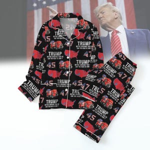 Trump bessere Abdeckung als 5G Pyjamas Set, Trump Can You Hear Us Now T-Shirt, Präsident Donald Trump Nachtwäsche, Vaterländische Politische Karte