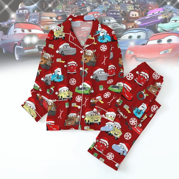 Lightning Mcqueen Christmas Pajamas, Disney Pixar Cars Xmas Pj Set