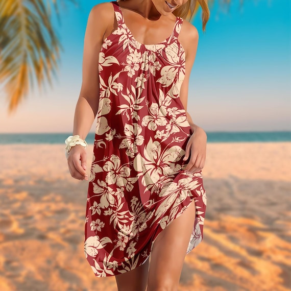 loosely fit hawaiian dress Long Black Hawaiian Muumuu Dress for Women – Classic Orchid Floral Handmade Aloha Wear Black / 2XL