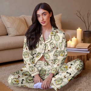 Safari Mickey Pyjamas Set, Jungle Explorer Sleepwear, Long Sleeve Pjs Top & Pants, Animal Kingdom Loungewear, Cute Adventure Nightwear