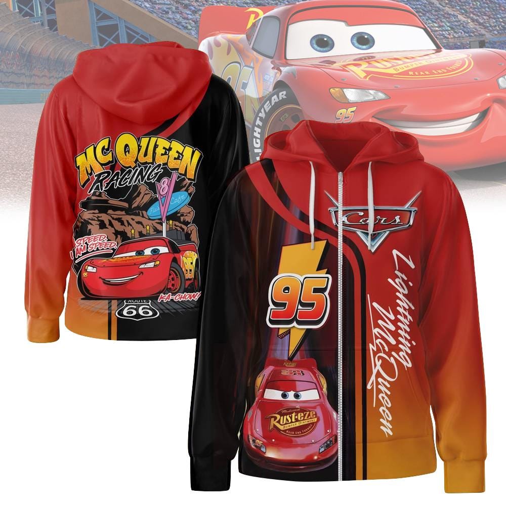 Lightning Mcqueen Hoodie Etsy