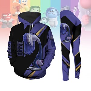 Personalized Inside Out 2 Characters Shirt, Inside Out Ennui Hoodie, Ennui Cartoon Legging, Inside Out Movie, Combo Hoodie Legging Set