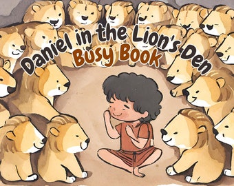 Daniel in a Lion's Den Toddler Learning Binder Busy Book Printable Preschool Activities Kids Quite Book,Homeschool Resources Busy Book