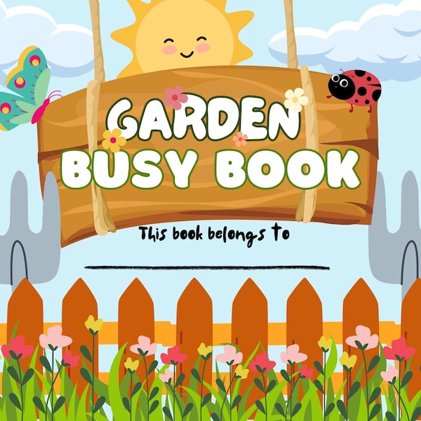 Garden Busy Book Kids Activity Garden  Preschool Activity Children's Activities Garden Activity Quiet book Digital