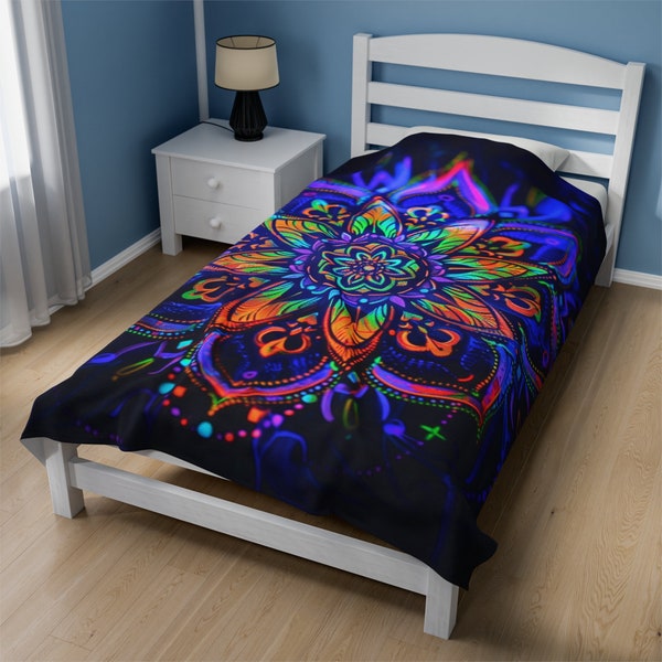 Blacklight Bedding Etsy
