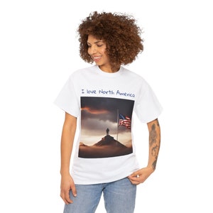 I love North America, unisex Heavy Cotton Tee