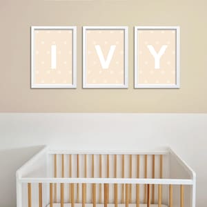 Daisy Initial Print – Custom Name Wall Art for Kids – Floral Nursery Decor, Printable Alphabet Letter