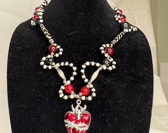 gothic heart necklace