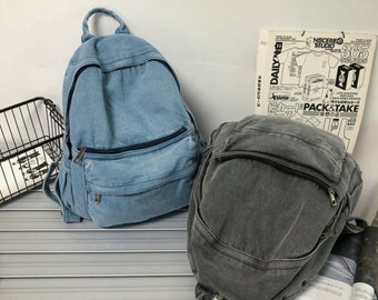 Simple Fashion Canvas Backpack – Casual School Bag and Travel Companion for Students