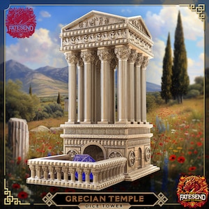 Grecian Temple Dice Tower | Fates End | DnD | TTRPG | Board Games