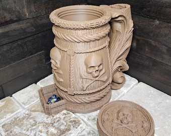 Captain's Tankard Dice Tower | Pirate Mug, Can Holder