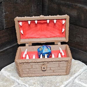 Identical Mimic Chest Dice Jail | Dice Vault | Dice Box | Dice Holder | Fates End | DnD | TTRPG | Board Games