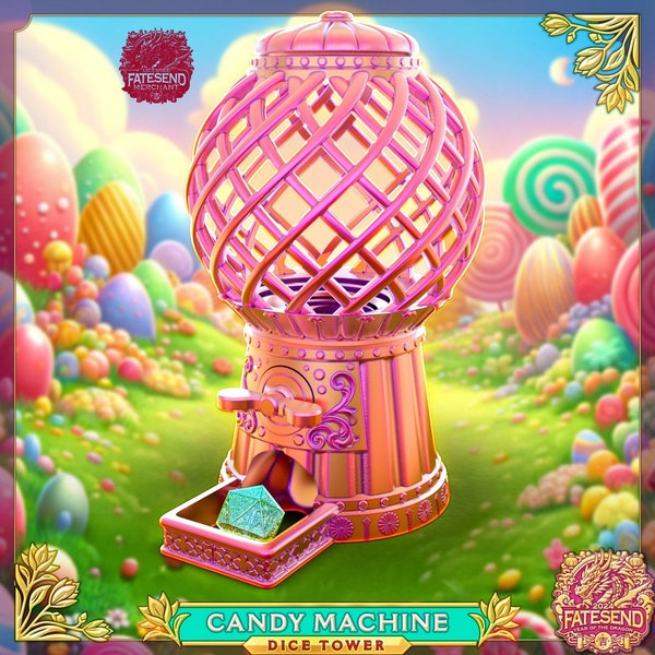 Candy Machine Dice Tower | Fates End | DnD | TTRPG | Board Games