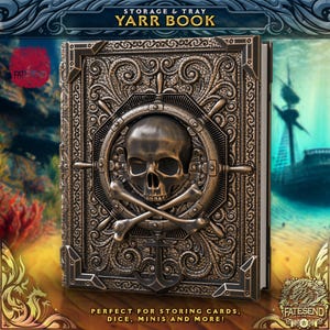 Yarr Book Rolling Tray | Dice Jail | Dice Vault | Dice Box | Dice Holder | Fates End | DnD | TTRPG | Board Games