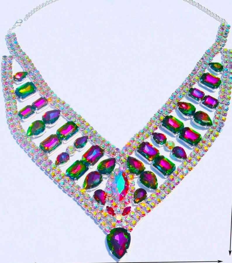 Lady's Silver Plated Crystal 3 Teardrops Necklace Shiny Pendant 10PCS-N060