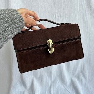 Luxury Leather Clutch, Small Leather Tote Bags, Women's Top Handle Bags, Elegant Evening Bags