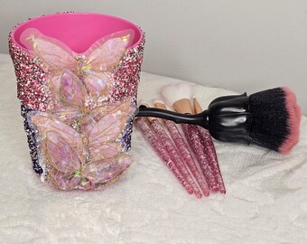 Handgemachtes Make-up Pinselhalter Set