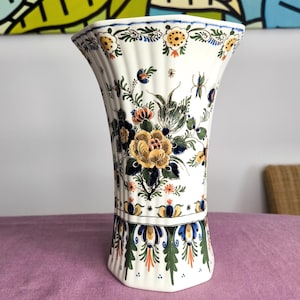 Royal Delft Polychrome Vase 1975 - Handpainted Collectible Delftware by Porceleyne Fles - Authentic Dutch Pottery Masterpiece - Perfect Gift