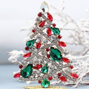 Czech Rhinestone Christmas Tree Vintage Christmas Decoration